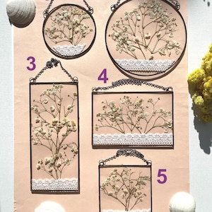 Baby's Breath Suncatcher: Pressed Flower Stained Glass Window Hanging